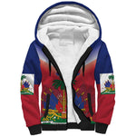 Personalized Afro Haiti 509 Sherpa Hoodie Repiblik d Ayiti