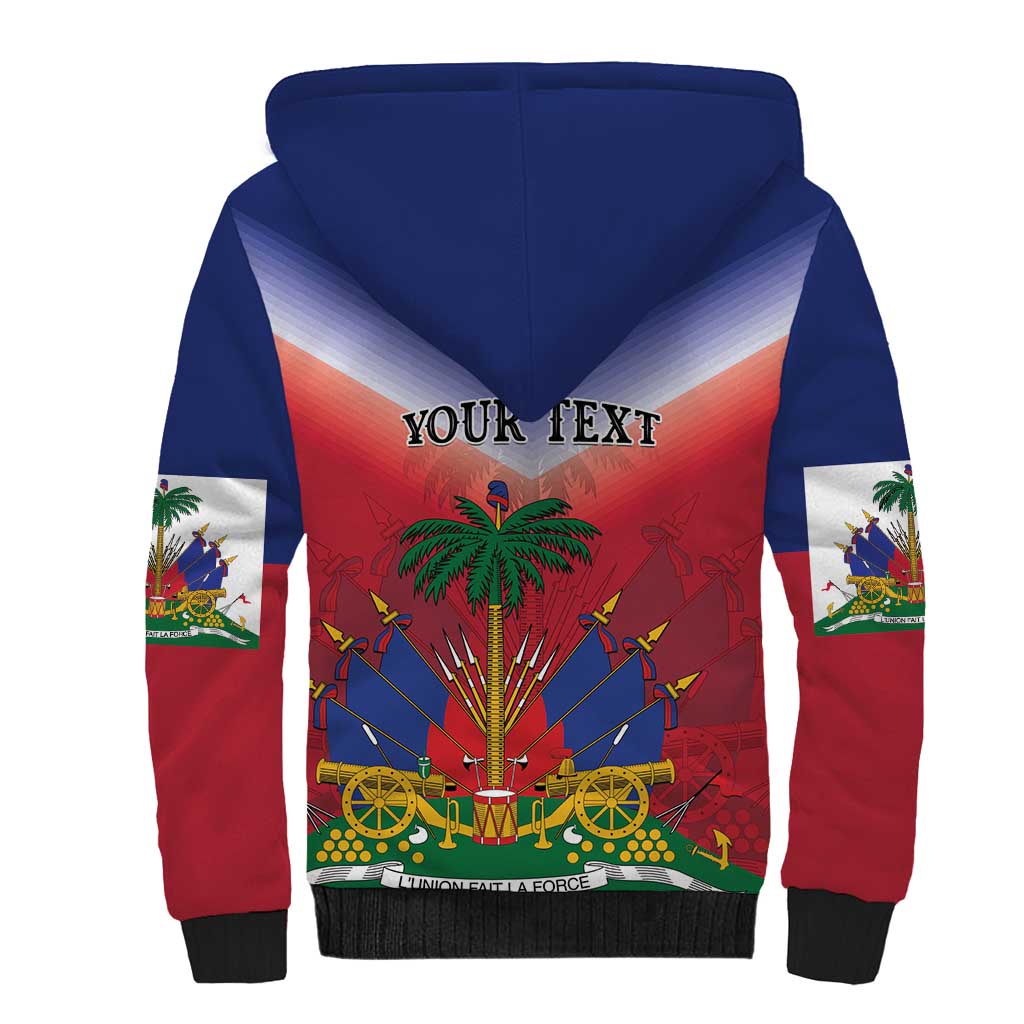 Personalized Afro Haiti 509 Sherpa Hoodie Repiblik d Ayiti