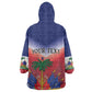 Personalized Afro Haiti 509 Wearable Blanket Hoodie Repiblik d Ayiti
