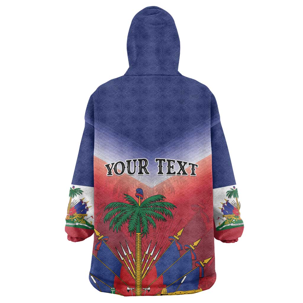 Personalized Afro Haiti 509 Wearable Blanket Hoodie Repiblik d Ayiti