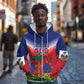 Personalized Afro Haiti 509 Zip Hoodie Repiblik d Ayiti