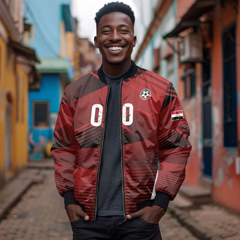 Custom Egypt 2026 World Football Bomber Jacket Yalla Masr The Pharaohs