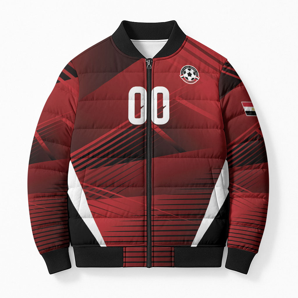 Custom Egypt 2026 World Football Bomber Puffer Jacket Yalla Masr The Pharaohs