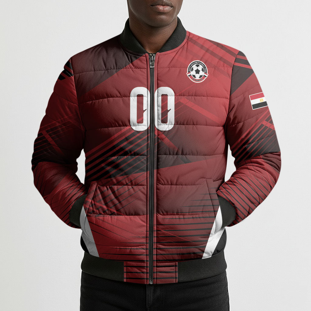 Custom Egypt 2026 World Football Bomber Puffer Jacket Yalla Masr The Pharaohs