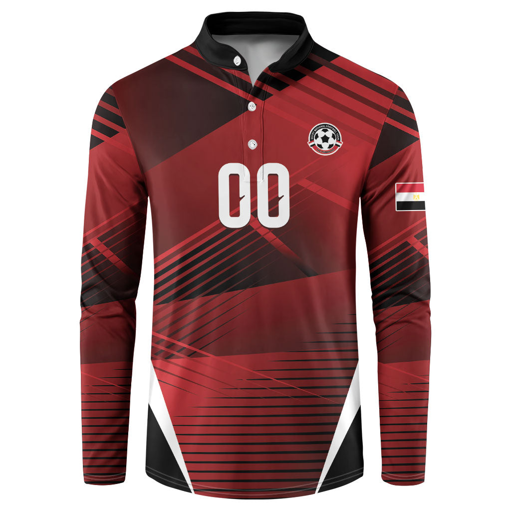 Custom Egypt 2026 World Football Button Sweatshirt Yalla Masr The Pharaohs