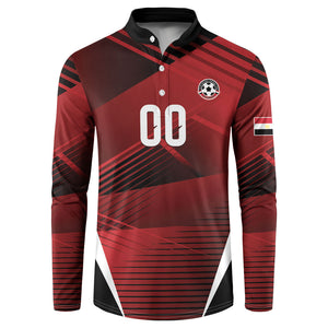 Custom Egypt 2026 World Football Button Sweatshirt Yalla Masr The Pharaohs