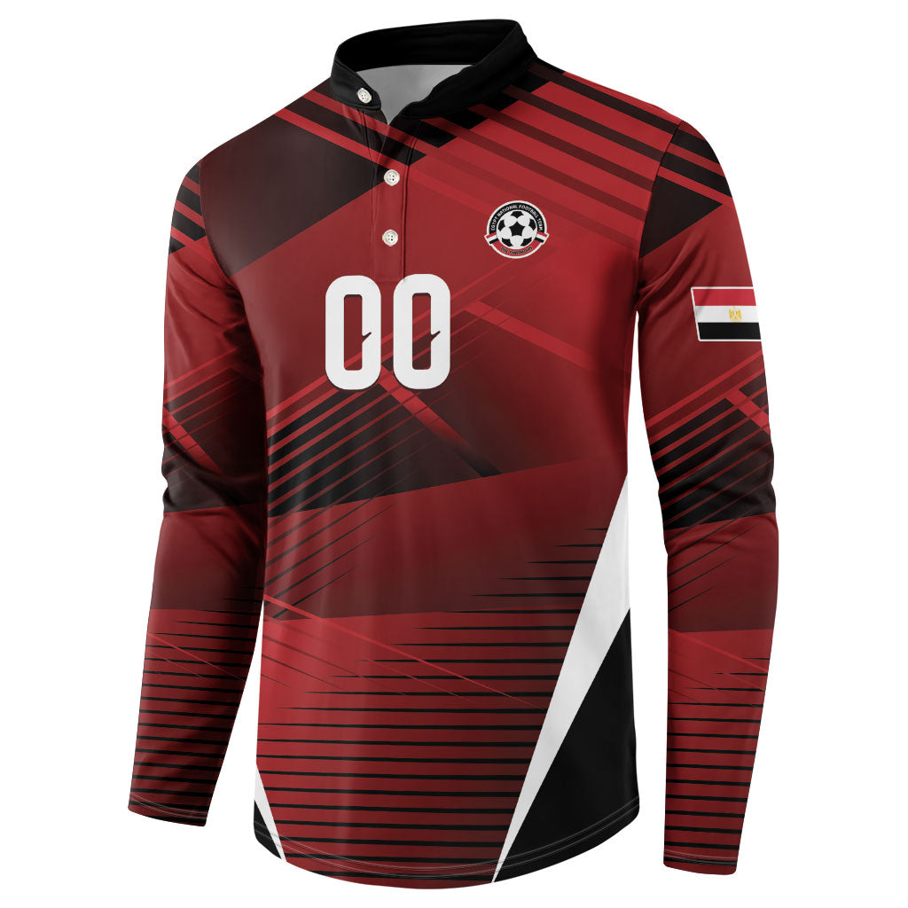 Custom Egypt 2026 World Football Button Sweatshirt Yalla Masr The Pharaohs