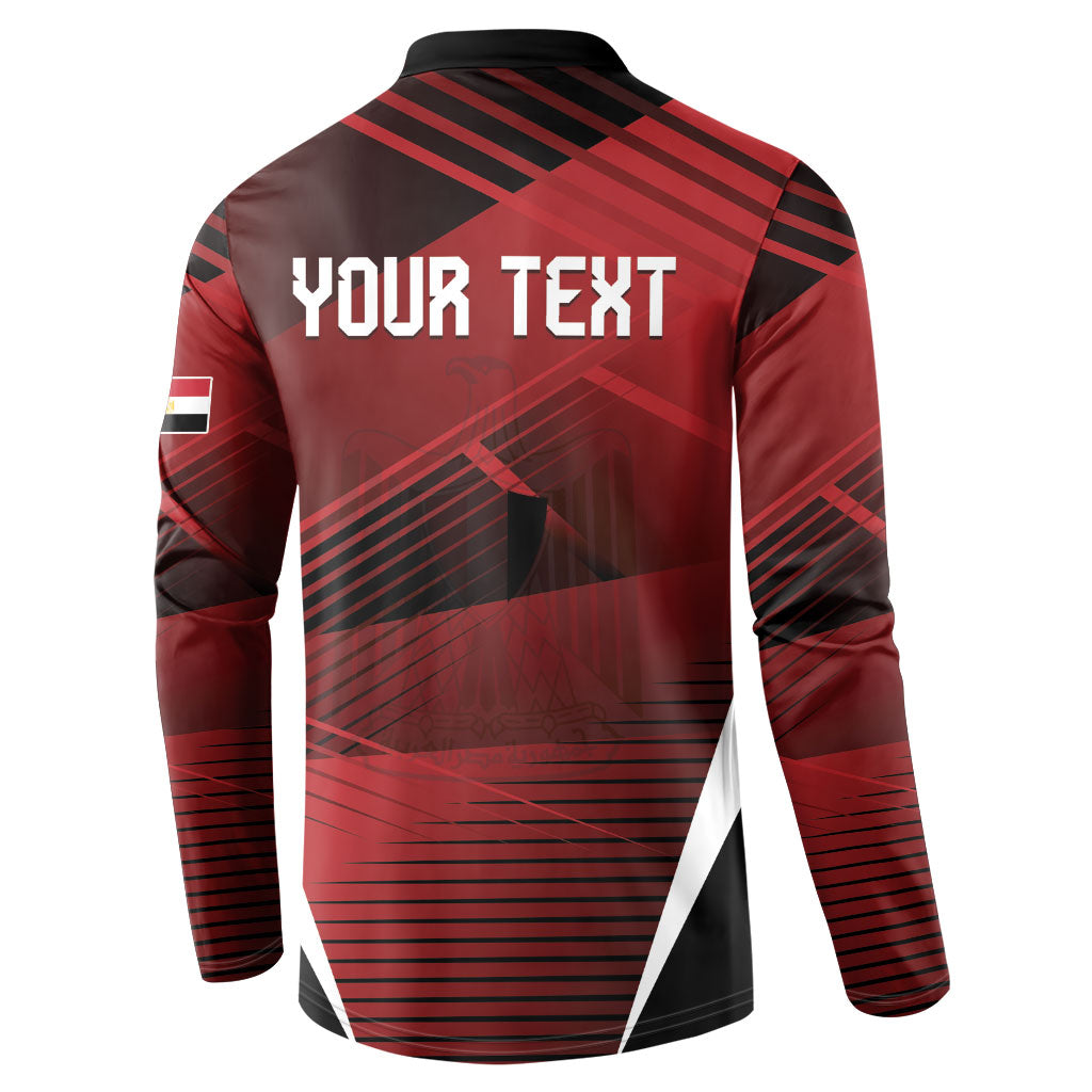 Custom Egypt 2026 World Football Button Sweatshirt Yalla Masr The Pharaohs