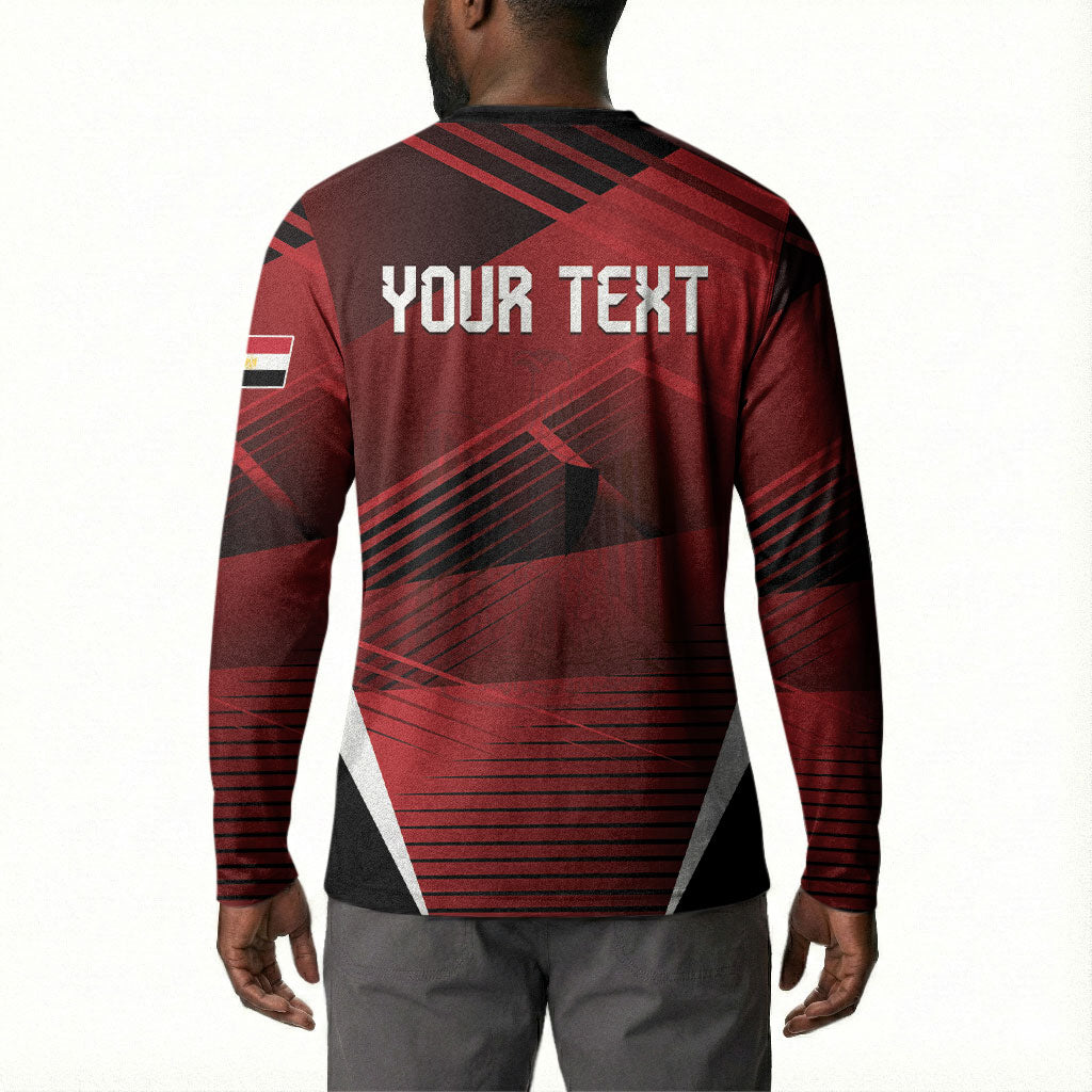 Custom Egypt 2026 World Football Button Sweatshirt Yalla Masr The Pharaohs