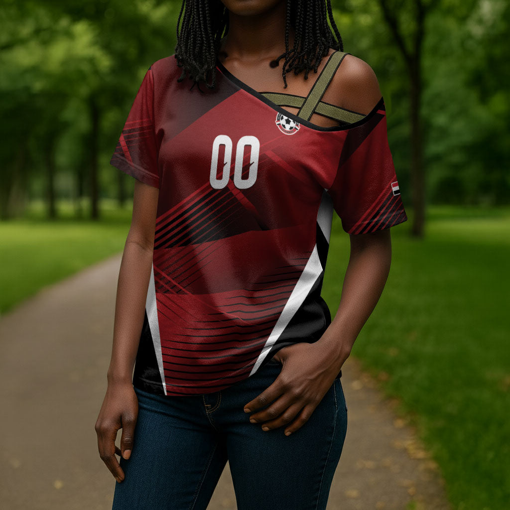 Custom Egypt 2026 World Football Cross Shoulder Shirt Yalla Masr The Pharaohs