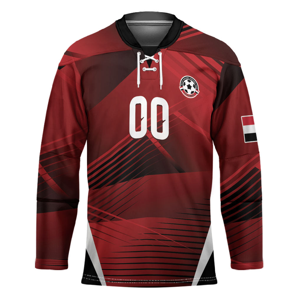 Custom Egypt 2026 World Football Hockey Jersey Yalla Masr The Pharaohs