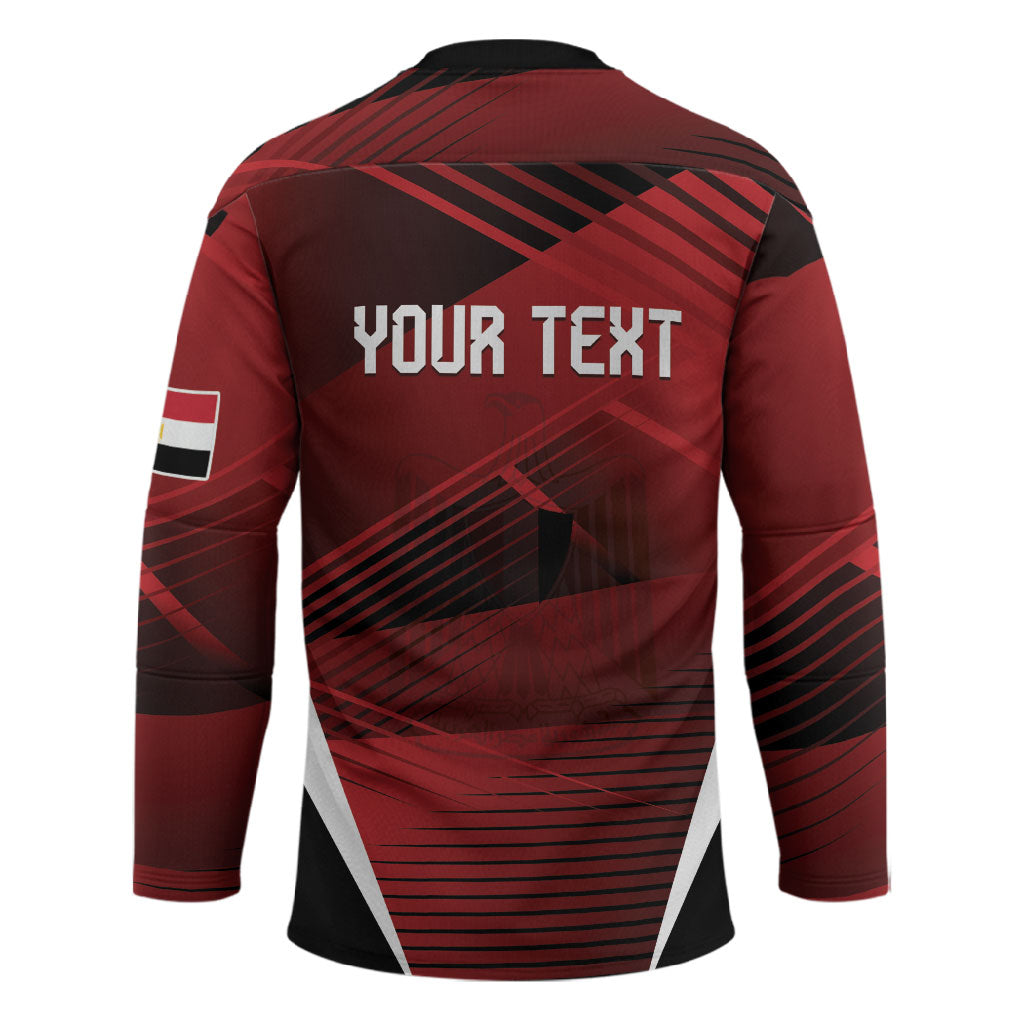 Custom Egypt 2026 World Football Hockey Jersey Yalla Masr The Pharaohs