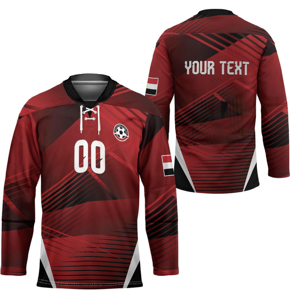 Custom Egypt 2026 World Football Hockey Jersey Yalla Masr The Pharaohs