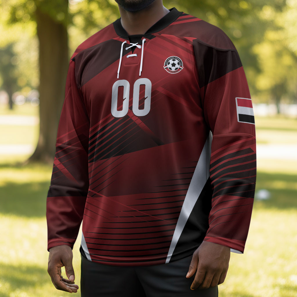 Custom Egypt 2026 World Football Hockey Jersey Yalla Masr The Pharaohs