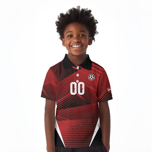 Custom Egypt 2026 World Football Kid Polo Shirt Yalla Masr The Pharaohs