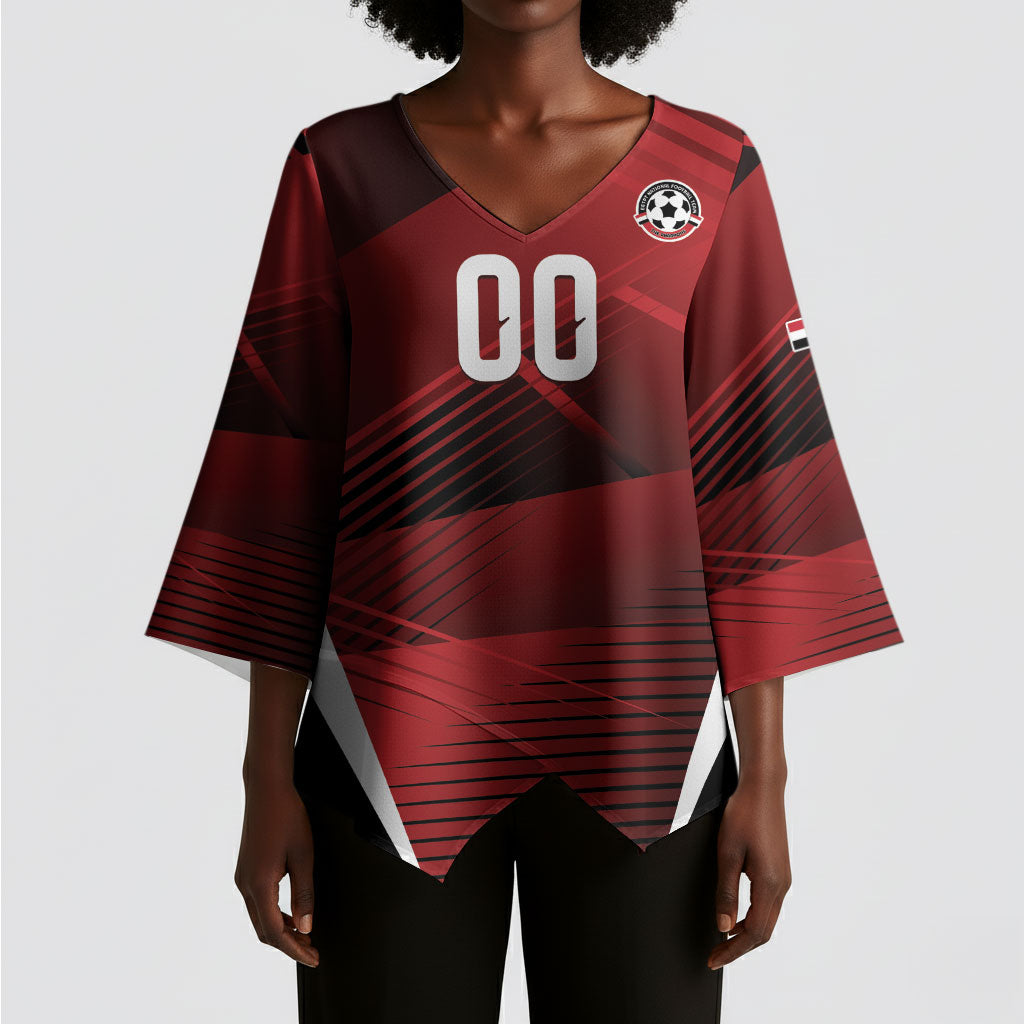 Custom Egypt 2026 World Football Kimono Sleeve Blouse Yalla Masr The Pharaohs
