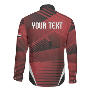 Custom Egypt 2026 World Football Long Sleeve Button Shirt Yalla Masr The Pharaohs