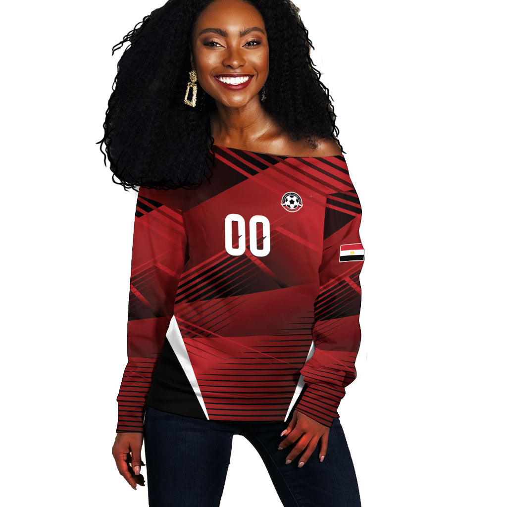 Custom Egypt 2026 World Football Off Shoulder Sweater Yalla Masr The Pharaohs