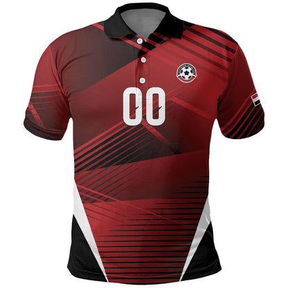 Custom Egypt 2026 World Football Polo Shirt Yalla Masr The Pharaohs