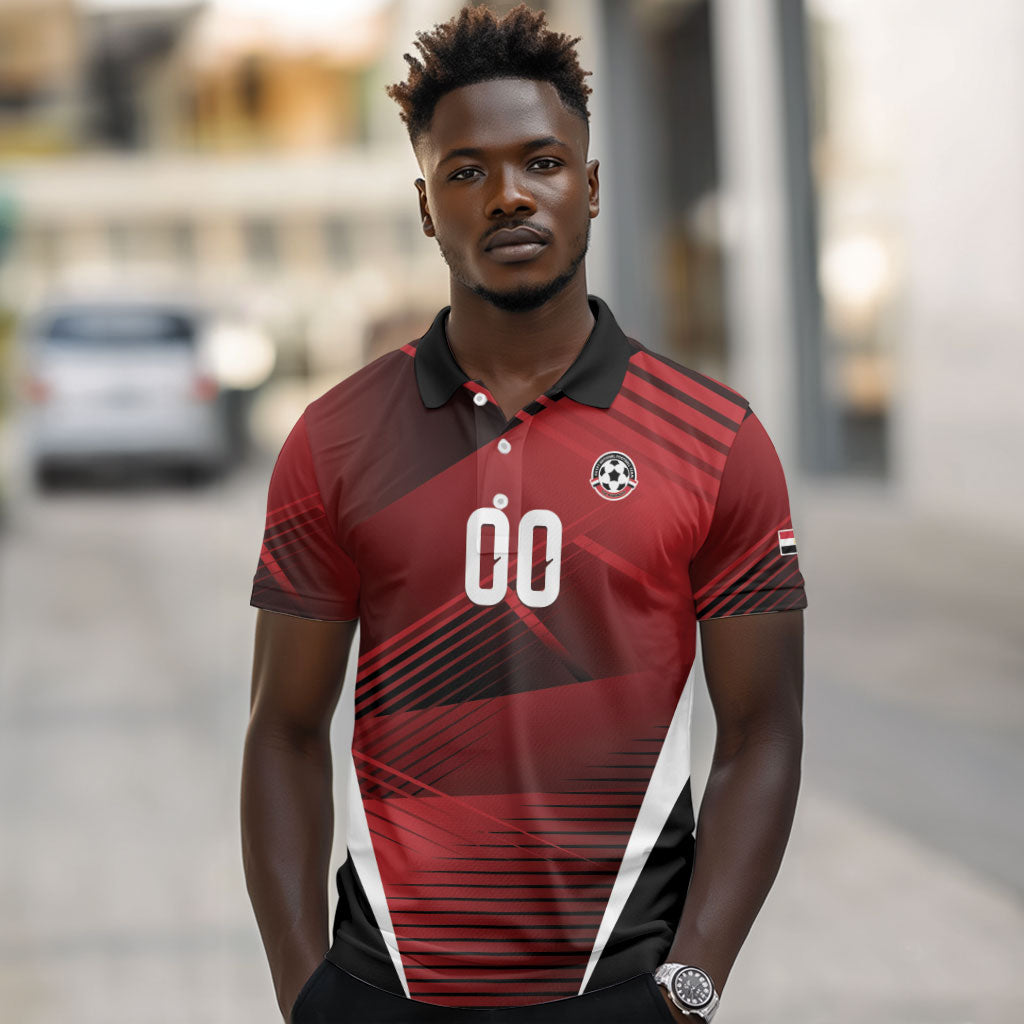Custom Egypt 2026 World Football Polo Shirt Yalla Masr The Pharaohs