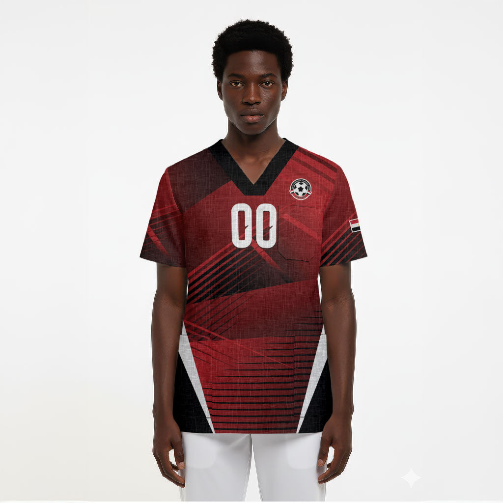Custom Egypt 2026 World Football Scrub Top Yalla Masr The Pharaohs