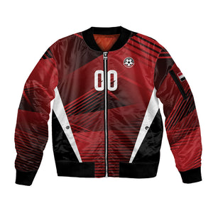 Custom Egypt 2026 World Football Sleeve Zip Bomber Jacket Yalla Masr The Pharaohs