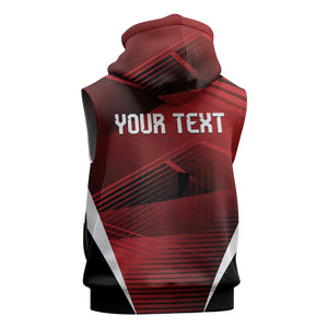 Custom Egypt 2026 World Football Sleeveless Zip Hoodie Yalla Masr The Pharaohs