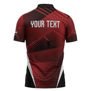 Custom Egypt 2026 World Football Zipper Polo Shirt Yalla Masr The Pharaohs