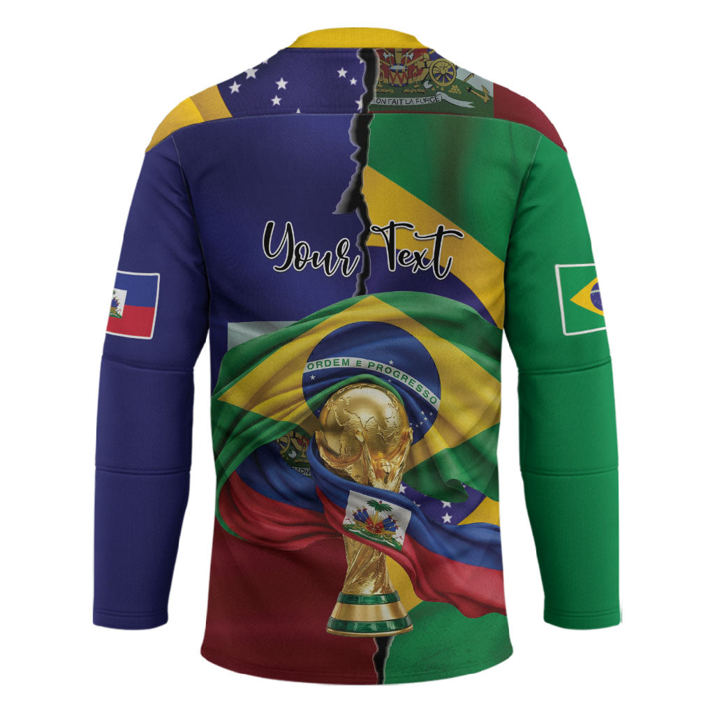 Personalized Brazil Haiti 2026 World Football Hockey Jersey Come On Boys