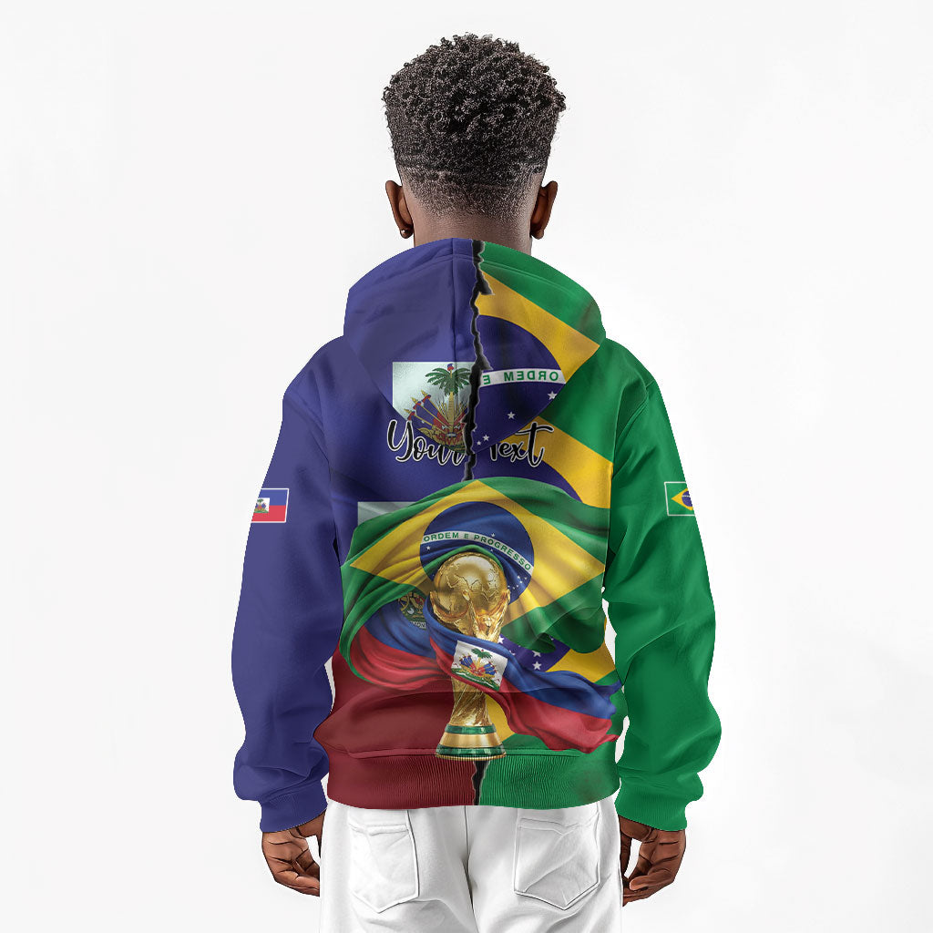 Personalized Brazil Haiti 2026 World Football Kid Hoodie Come On Boys