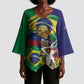 Personalized Brazil Haiti 2026 World Football Kimono Sleeve Blouse Come On Boys