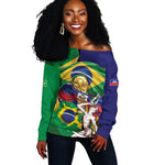 Personalized Brazil Haiti 2026 World Football Off Shoulder Sweater Come On Boys