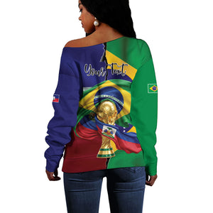 Personalized Brazil Haiti 2026 World Football Off Shoulder Sweater Come On Boys