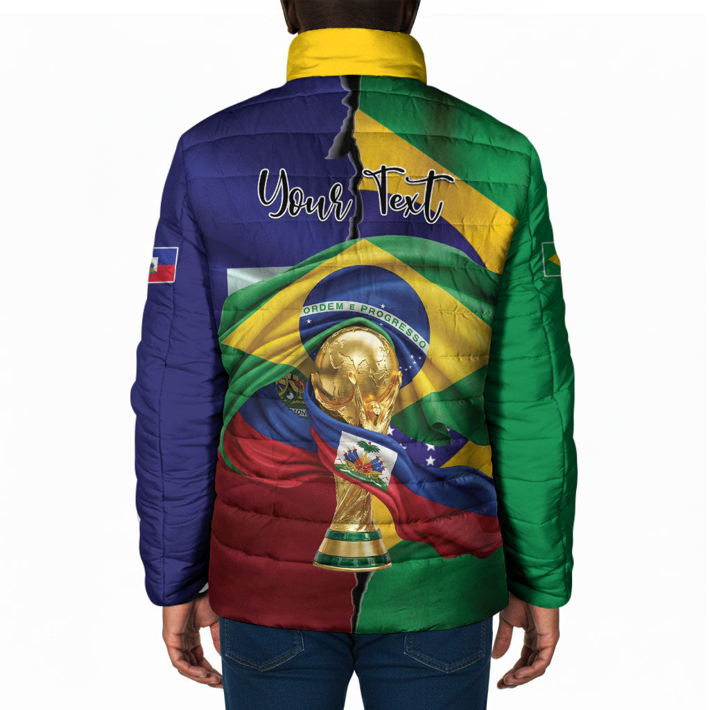 Personalized Brazil Haiti 2026 World Football Padded Jacket Come On Boys