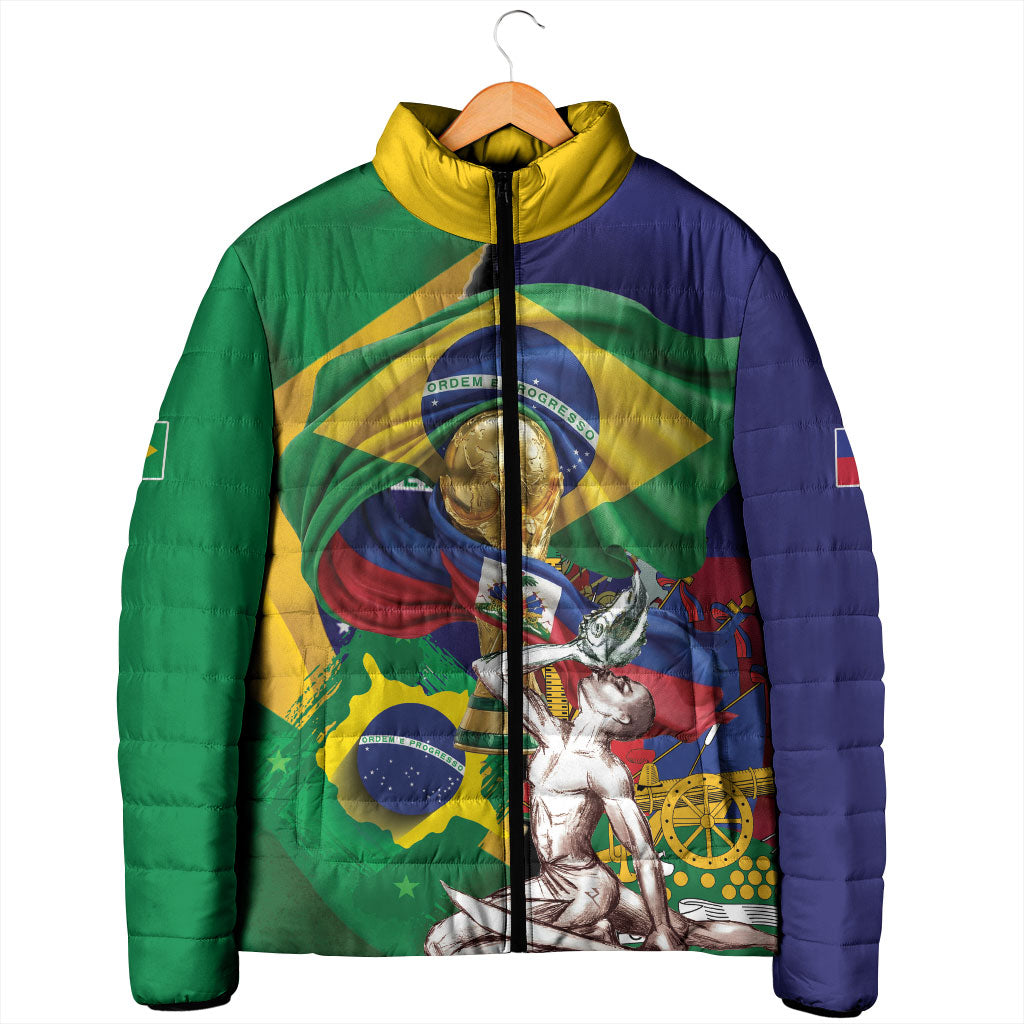 Personalized Brazil Haiti 2026 World Football Padded Jacket Come On Boys