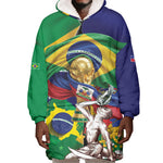 Personalized Brazil Haiti 2026 World Football Wearable Blanket Hoodie Come On Boys