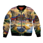 Personalized Brazil Haiti Bomber Jacket Heritage Landscape