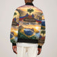 Personalized Brazil Haiti Bomber Jacket Heritage Landscape