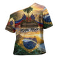 Personalized Brazil Haiti Cross Shoulder Shirt Heritage Landscape