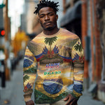 Personalized Brazil Haiti Long Sleeve Shirt Heritage Landscape