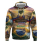Personalized Brazil Haiti Zip Hoodie Heritage Landscape