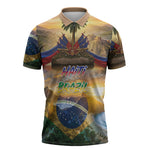 Personalized Brazil Haiti Zipper Polo Shirt Heritage Landscape