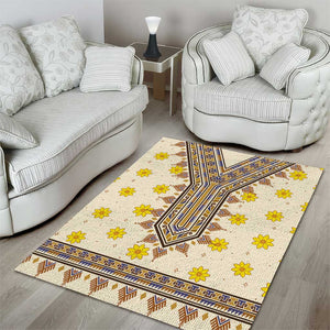 Enkutatash Dashiki Adey Abeba Pattern Area Rug