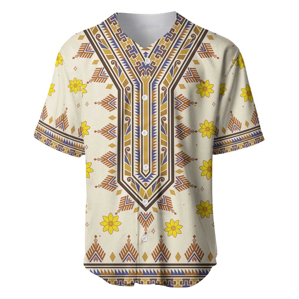 Enkutatash Dashiki Adey Abeba Pattern Baseball Jersey