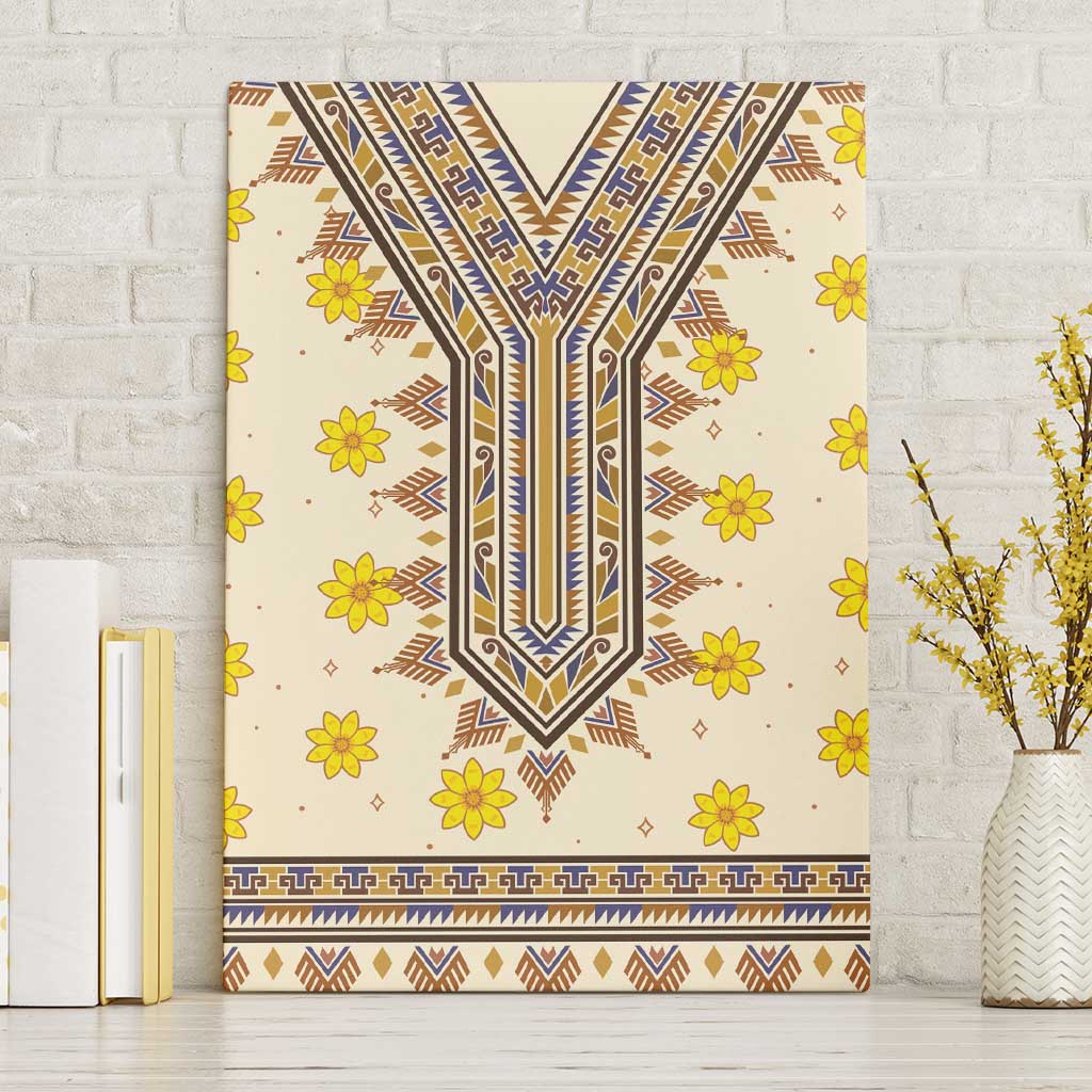 Enkutatash Dashiki Adey Abeba Pattern Canvas Wall Art