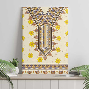 Enkutatash Dashiki Adey Abeba Pattern Canvas Wall Art