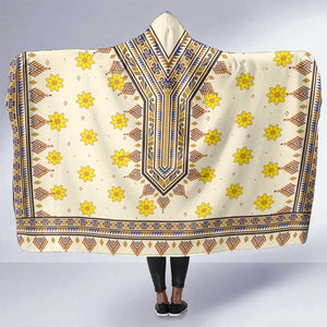 Enkutatash Dashiki Adey Abeba Pattern Hooded Blanket