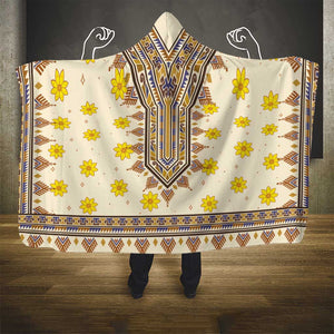 Enkutatash Dashiki Adey Abeba Pattern Hooded Blanket