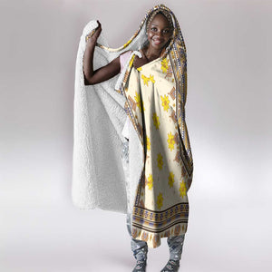 Enkutatash Dashiki Adey Abeba Pattern Hooded Blanket