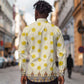 Enkutatash Dashiki Adey Abeba Pattern Long Sleeve Button Shirt
